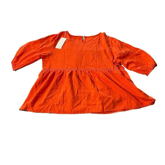 New Fashion boho women's blouse size XL bright orange - Picture 2 of 4